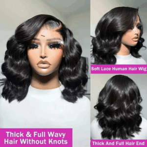 Brazilian Body Wave Short Bob Wig 13x4 Lace Frontal Human Hair Wigs 200% Density 4x4 Lace Closure Wig Natural Body Wave Bob Wigs - Image 6