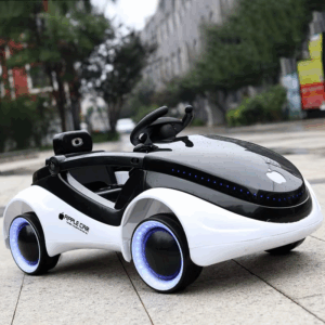 Science fiction children's electric car four-wheel flash with remote control can sit human boy and girl baby rocking charging to - Image 6