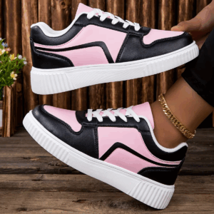 Fashionable Women's Sneaker, Light and Casual, with Stripes, Lace-up Low Top, Eva Outsole and Cloth Insole - Image 6