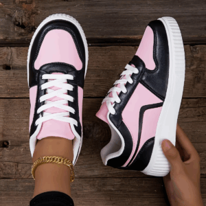 Fashionable Women's Sneaker, Light and Casual, with Stripes, Lace-up Low Top, Eva Outsole and Cloth Insole - Image 7