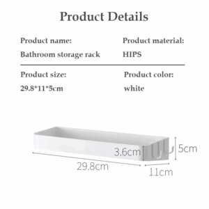 Bathroom Cosmetics Shelf White Self-adhesive Toilet Body Wash Shampoo Organization Shelves Storage Racks Support Holder - Image 3