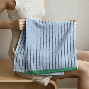 Stripe Pattern Cotton Soft Face Towel for Kids Absorbent Bath Towel Comfortable Cotton Household Towel Beach Towels - Image 3