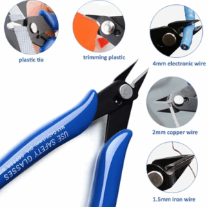 NJBLZQ Pliers Carbon Steel Pliers Electrical Wire Cable Cutters Cutting Side Snips Flush Pliers Nipper Home Hand Tools Blue - Image 3