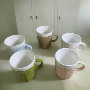 knitted ceramic woolen yarn mug cozy sweater mug cup - Image 3