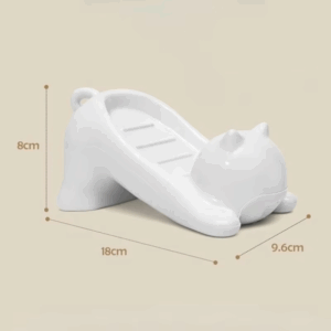 Kawaii White Cat Soap Drain Rack Kitchen Sponge Storage Rack Bathroom Soap Holder Non-slip Container Cute Home Organizer - Image 4