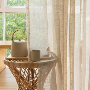 Cotton Linen Tulle Window Beige Sheer Curtains for Living Room Bedroom Dining Rustic Feeling Semi Office Hotel Home 창문커텐 Decor - Image 7