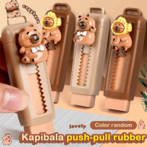 Kawaii Push Pull Capybara Eraser Soft School Supplies Clean Mess Free Stationary Office Student Rubber Eraser For Kids Gift - Image 7