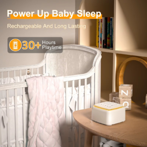 White Noise Machine,30 Soothing Sounds and Warm Light for Sleeping,Powerful Battery 30 Hour Play Sound Machine for Baby Adults - Image 5