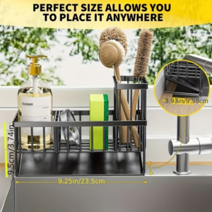 Self-draining Sink Shelf Stainless Steel Kitchen Sink Caddy Drain Rack Soap Sponge Holder Drainer for Kitchen Sink Organizer - Image 2