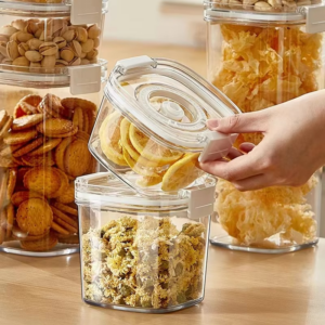 Plastic Vacuum Sealed Jar Electric Coffee Vacuum Container Kitchen Food Cereal Candy Storage Box Fresh Coffee Bean Jar - Image 4