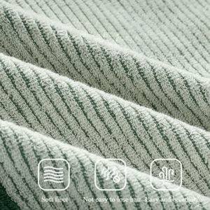 Thickened Bath Towels Skin-friendly and Non-irritating Classic Striped Bath Towels Durable and Difficult To Remove The Thread - Image 3