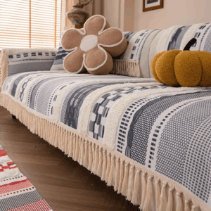 Old Coarse Cotton and Linen Sofa Cushion Four Seasons Universal Thickened Linen Seat Pad Anti-Cat Scratch Inn Sofa Cover - Image 5