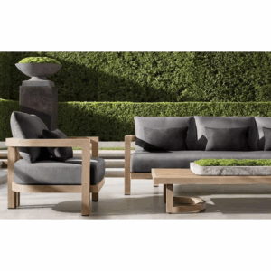 Furniture Backyard Outdoor Teak Garden Sofa Set with Cushions - Image 2