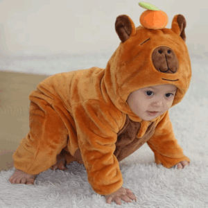 Baby Onesies Capybara Kigurumi Warm Romper Newborn Boy Girl Clothes Halloween Animal Costumes Cartoon Outfit Kawaii Jumpsuit - Image 6