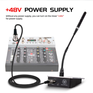 GSN10 Professional Desktop Gooseneck Microphone, Audio Microphone with XLR 5V Power Supply for Live Conference Recording, Gaming - Image 6
