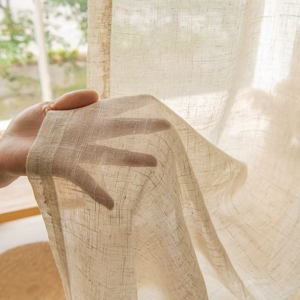 Cotton Linen Tulle Window Beige Sheer Curtains for Living Room Bedroom Dining Rustic Feeling Semi Office Hotel Home 창문커텐 Decor - Image 5