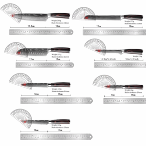 Professional chef knife 15-piece Japanese Kitchen Knife Set Ultra Sharp for Very Fast Cutting With holder Scissor Sharpening Rod - Image 5