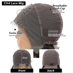 Bob Wig Human Hair 13x4 Frontal Lace Wigs for black Women HD Bob Lace Front Wigs Human Hair Glueless Wigs Pre Plucked Wig - Image 2