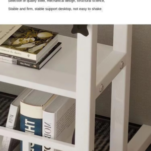 Adjustable Computer Desk with Dual Layers, Simple and Movable Bedside Sofa Side Table for Lazy Office - Image 6