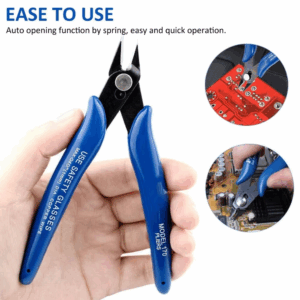 NJBLZQ Pliers Carbon Steel Pliers Electrical Wire Cable Cutters Cutting Side Snips Flush Pliers Nipper Home Hand Tools Blue - Image 6