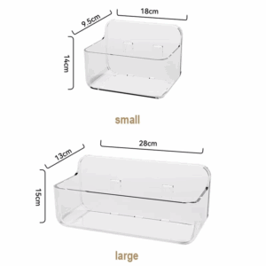 Wall Mounted Shower Shampoo Racks Shelves Organizer Non-drilling Removable Transparent PET Material Bathroom Storage Rack - Image 5