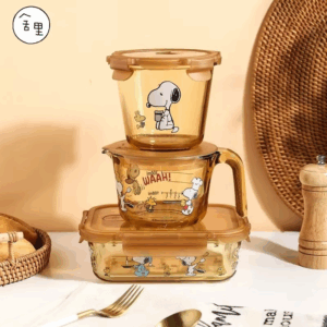 Snoopy Multi-Layer Stainless Steel Lunch Box Tinted Glass Food Portable Thermal Lunchbox Picnic Office Kids Workers School Bento - Image 7