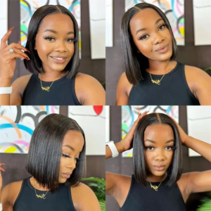 Bob Wig Human Hair 13x4 Frontal Lace Wigs for black Women HD Bob Lace Front Wigs Human Hair Glueless Wigs Pre Plucked Wig - Image 3