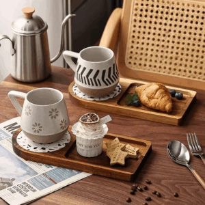 Vintage Black and White Polka Dot Ceramic Coffee Cup Home Art Irregular Mug Dessert Drink Cup Gift Office Mug Home Decoration - Image 3