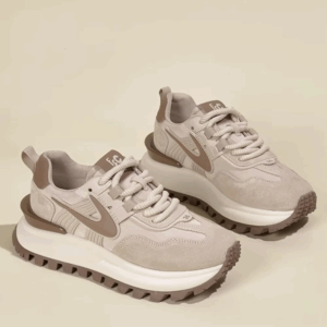 Women Sneakers 2024 Solid Wedge Casual Shoes Woman Sneakers Women Running Shoes Woman Lace-up Female Sneakers Zapatillas Mujer - Image 3