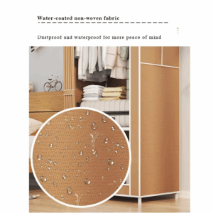 Dustproof Wardrobe Portable Closet Space-Saving Cloth Storage Cabinet For Household Bedrooms Cloakrooms Hanging Clothes Supplies - Image 4