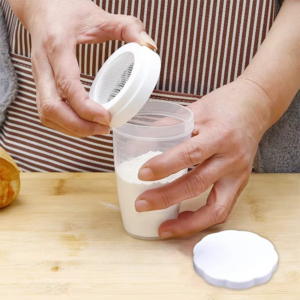 Powder Sugar Shaker Duster for Home Baking, Flour Dispensing with Lid, Kitchen Tool - Image 5