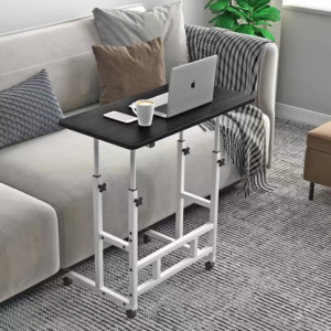 Adjustable Computer Desk with Dual Layers, Simple and Movable Bedside Sofa Side Table for Lazy Office - Image 7