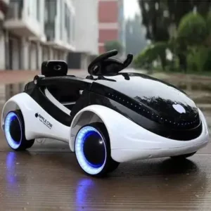 Science fiction children's electric car four-wheel flash with remote control can sit human boy and girl baby rocking charging to - Image 2