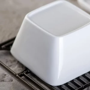 White Ceramic Bowl with Lid, Square, Cute Salad Bowls, Small Fruit Dessert, Ice Cream, Soy Sauce Dish, Creative Plate with Cover - Image 5