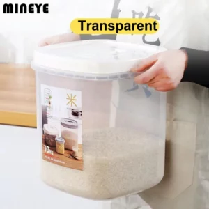 Transparent Rice Bucket, Insect-proof, Moisture-Proof, Sealed Flour Storage Containers, Kitchen Grains, Pet Dog Food Storage Box - Image 2