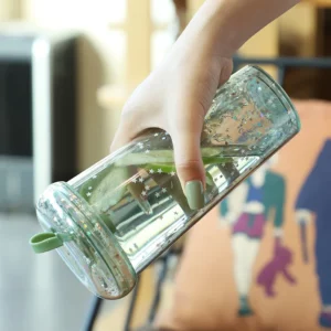 Kawaii Bubble Tea Water Bottle Plastic Cup With Straw Insulated Drinkware Tea Juice Girl Sparkling Bottles For School BPA Free - Image 5