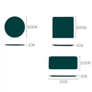 Minimalist Round/square Ceramic Plates Dinner Table Desktop Western Dishes Cake Pan Dessert Plate Seasoning Dish Salad Bowl - Image 5