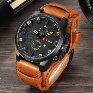 New Watches CURREN Luxury Brand Men Watch Leather Strap Fashion Quartz-Watch Casual Sports Wristwatch Date Clock Relojes 8225 - Image 5