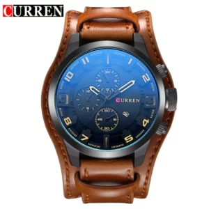 New Watches CURREN Luxury Brand Men Watch Leather Strap Fashion Quartz-Watch Casual Sports Wristwatch Date Clock Relojes 8225 - Image 2