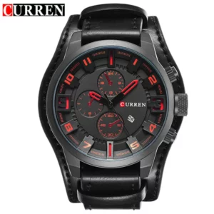 New Watches CURREN Luxury Brand Men Watch Leather Strap Fashion Quartz-Watch Casual Sports Wristwatch Date Clock Relojes 8225 - Image 3