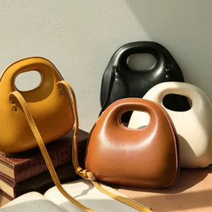 Fashion Shell Type Round Flap Bag Retro Circular Women Handbags Design Cross Body Bags For Women Clutch Shoulder Messenger Bags - Image 2