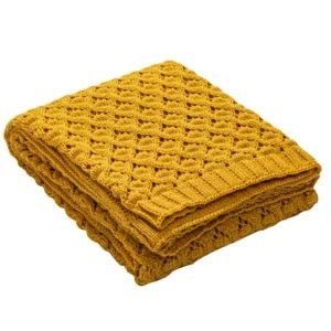 REGINA Summer Rhombus Plaid Throw Blanket Fashion Comfortable Home Decor Sofa Throws Hollow-out Breathable Chunky Knit Blankets - Image 6