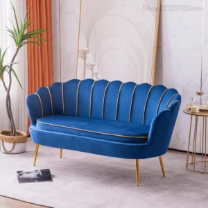 Sofa living room small apartment Nordic simple modern light luxury net red bedroom clothing store double simple lazy sofa - Image 4