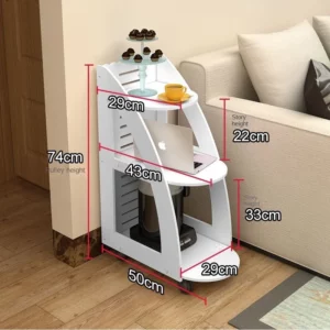 Movable Side Cabinet Coffee Table With Wheels Living Room Sofa Side Cabinet Side Table Bedroom Simple Storage Miscellaneous Rack - Image 6