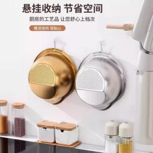 304 stainless steel drain basket Household kitchen washing rice washing dishes special drain basin filter basket - Image 6