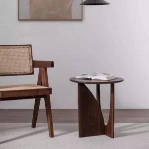 Simple Coffee Table Nordic Round A Few Solid Wood Sofa Side Table Corners Black/Walnut Bedroom Bedside Table Couchtisch Desk - Image 5