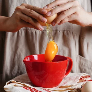 Japan style creative ceramic bowl measuring cup with handle The Mixing Bowl household simplicit baking set batter bowl egg bowls - Image 3