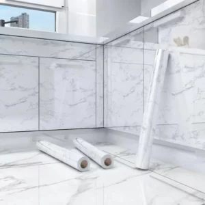 10M Marble Kitchen Oil-Proof Film Waterproof Self-adhesive Wall Tile Sticker Moisture-Proof Countertop Cabinet Cover Wallpaper - Image 7