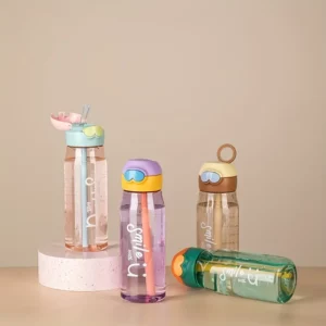 480ml Simple Plastic Transparent Water Cup,Portable Leakproof Anti-Drop Water Bottle,Suitable for Outdoor Camping, Ravel - Image 6