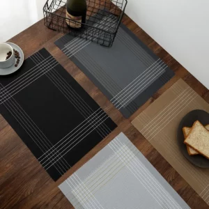 PVC Table Placemats Heat Insulation Waterproof Dining Table Mats Reusable Pads for Camping Hotel Banquet Home Kitchen Party - Image 2